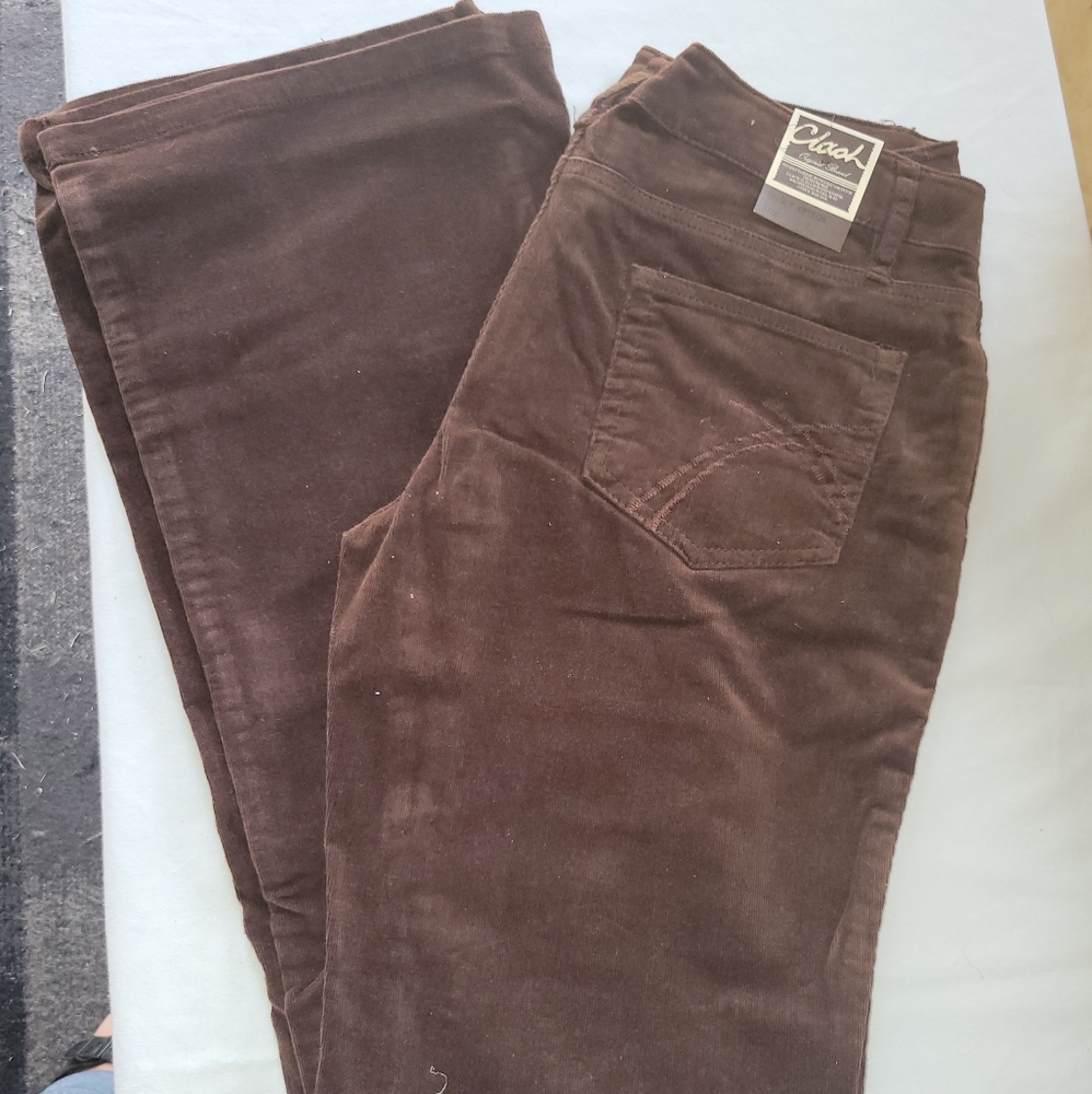 Brown Corduroy Pants Bootcut With Stretch